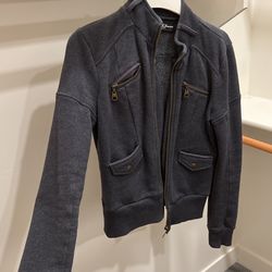 Guess Dark Gray Zip Up Sweatshirt
