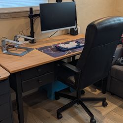 Desk and Computer Monitor