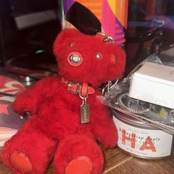 Coach signature Shearling Bear Bag Charm Keychain 