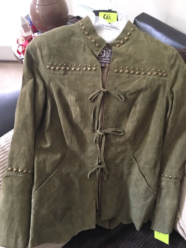 Chi by Falchi olive suede coat