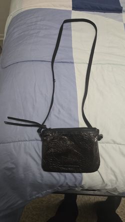 BCBGeneration Black Snake Print Crossbody Bag