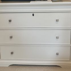 Pottery Barn Set- White 3-Drawer Dresser + Nightstand