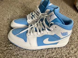 Jordan 1 high top , blue and white size 10.5