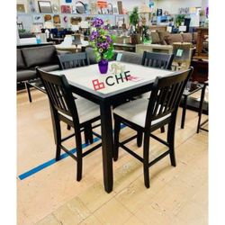 5 Pc Counter Height Dining Table Set