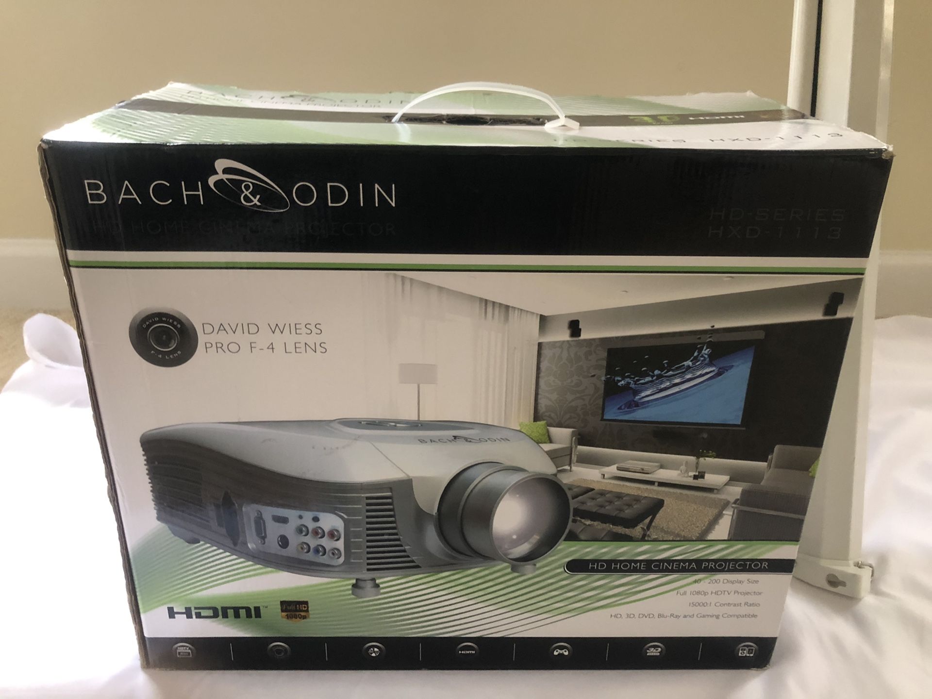 BACH & ODIN HXD-1113 HD 3D HOME THEATER PROJECTOR