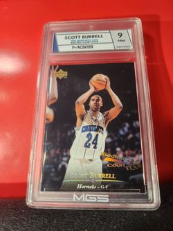 Scott Burrell 202 hornets 1995/96 upper deck GOLD Electric Court card MGS 9MT