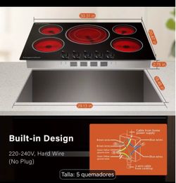 5-Burner Electric Ceramic Cooktop 30 in