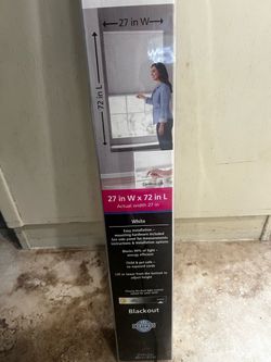 Mainstays cellular shades, blackout, 27 inch x 72 inch,white.