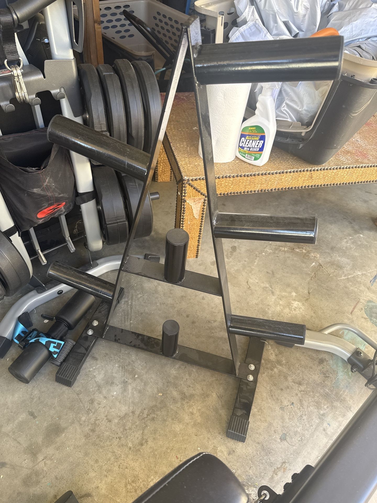 Weight Plate Tree / Olympic Plate Rack – Heavy Duty