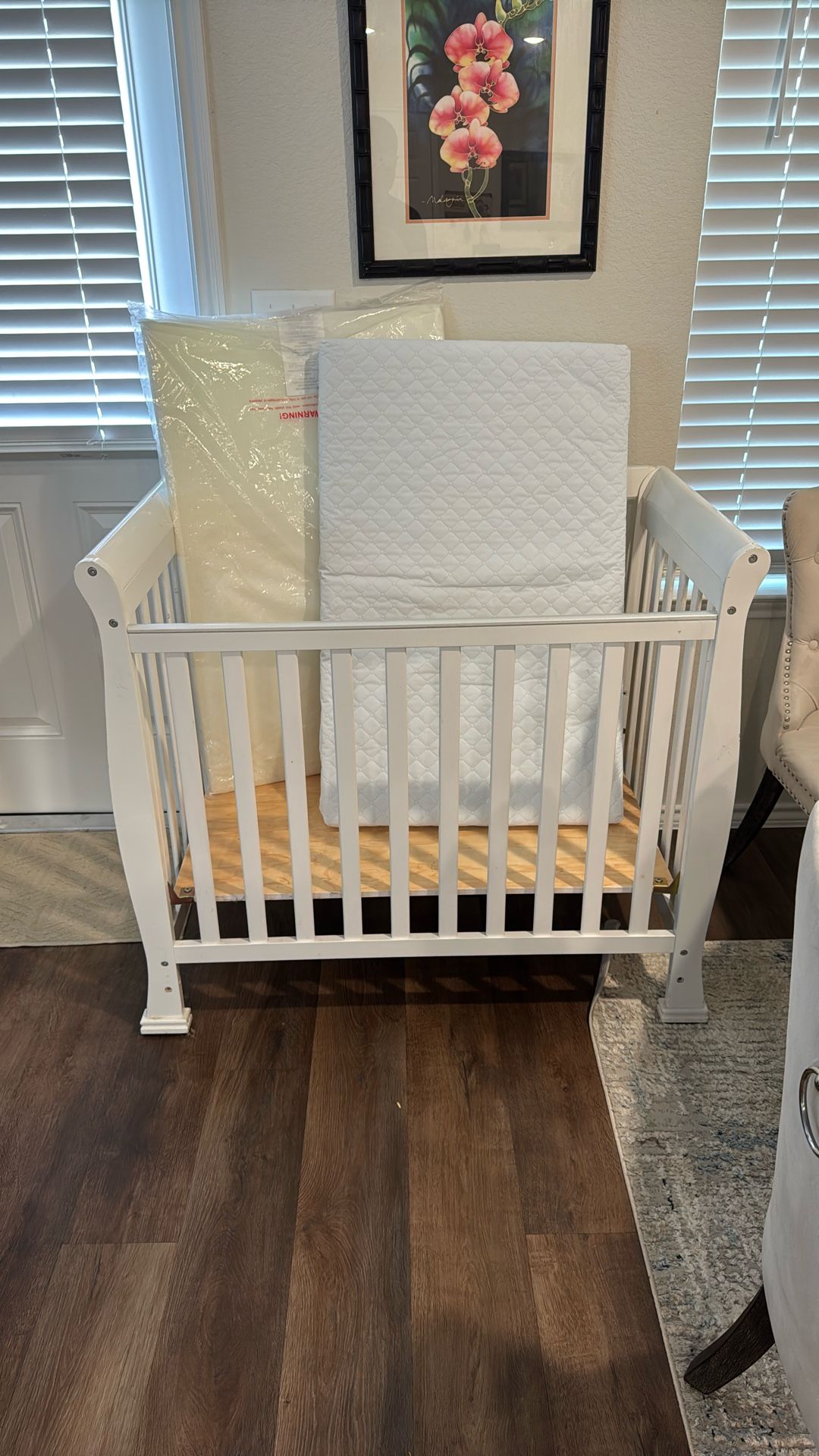 Crib With Matress And Matress Protector $50