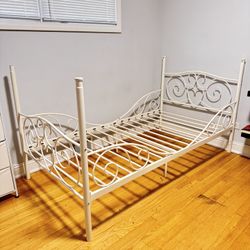 Canopy Metal Princess Bed Frame Twin 