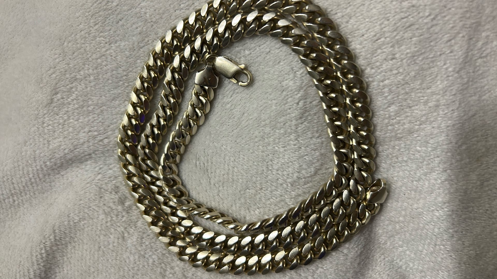 14 karat gold over sterling silver Cuban link
