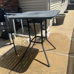 Patio Set - Tall Table And 3 High Chairs