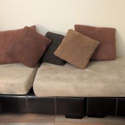 Cloth & Leather Sofa