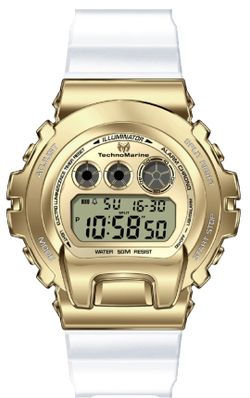 TechnoMarine Men's TM-925011 HydraTech Mariner Gold with Clear Strap 49mm Watch