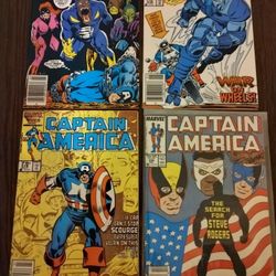 Lot Of 4 80s Captain America Marvel Comics