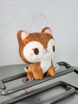 4" Bird Uyen Speckle the Brown Deer Keychain Charm Plush