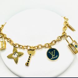 LV Gold Charm Bracelet 