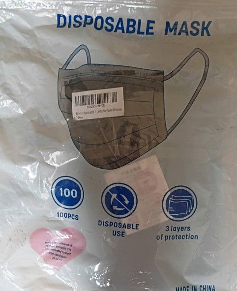 100 DISPOSABLE FACE MASKS