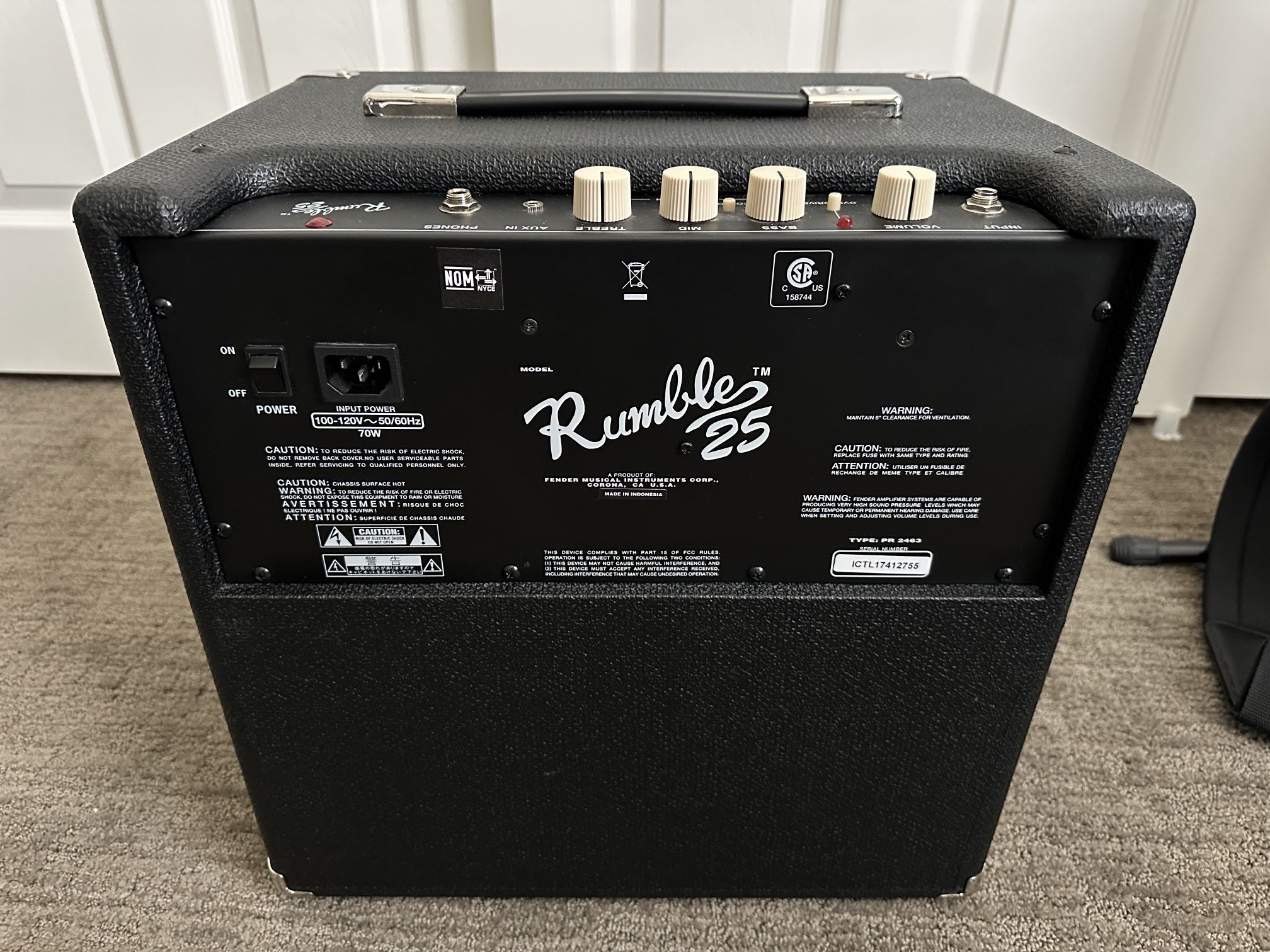 Fender Rumble 25 Combo Bass Amp Speaker