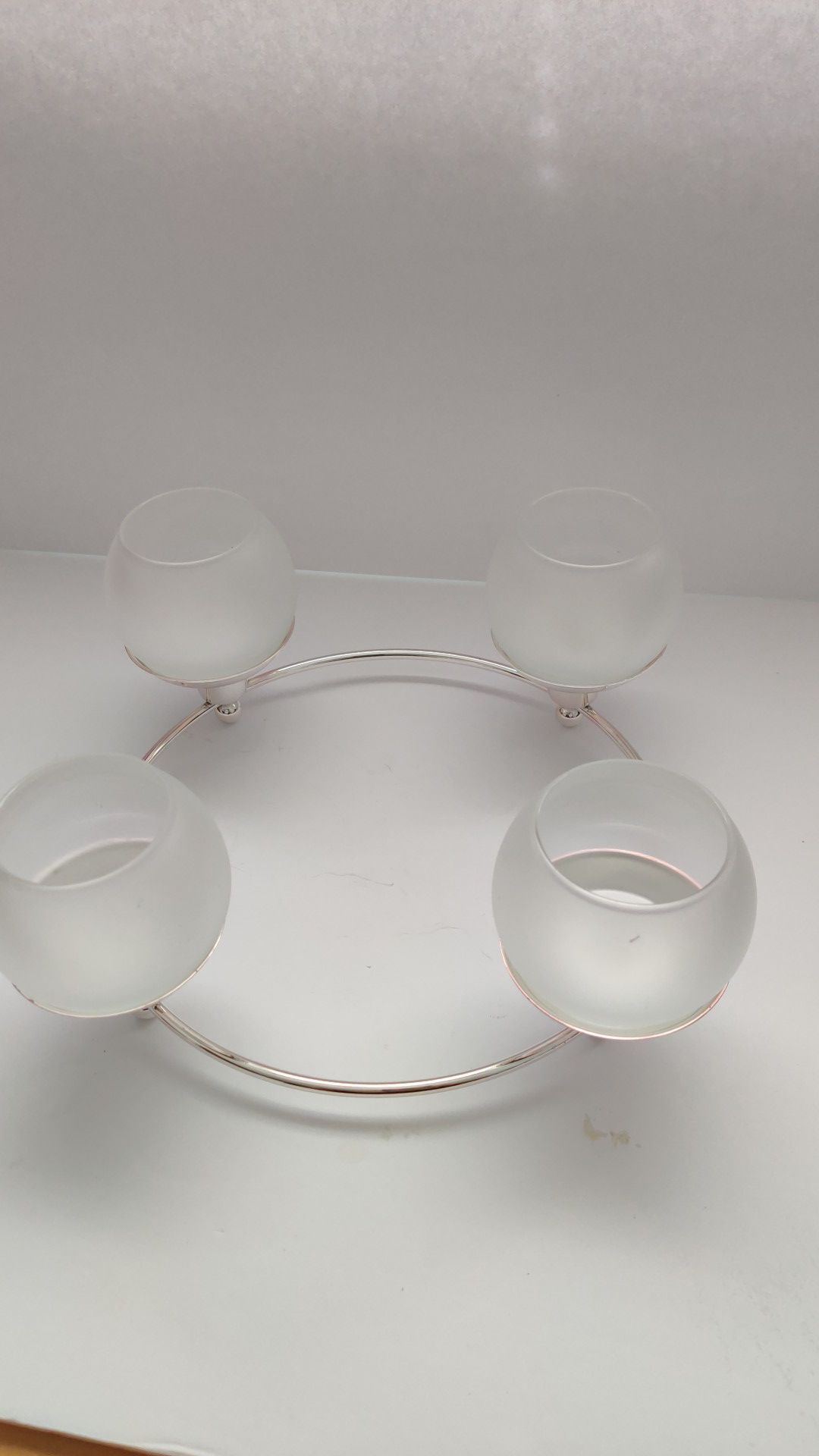 PartyLite P7745 Silver Played Century Candle Holder