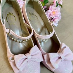 Never Worn Pink Glitter Pearl Heels Cotton Candy Feet