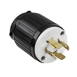 ENERLITES - Industrial Grade Locking Plug, 20A, L14-20P - BLACK