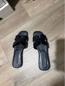 Hermes Black Sandals