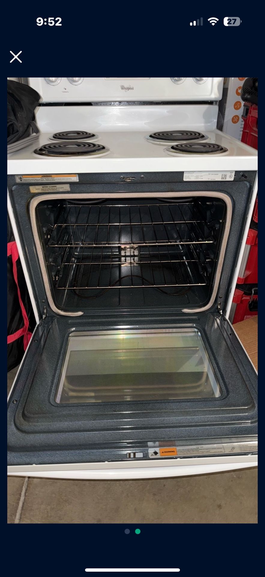 Whirlpool Electric Stove