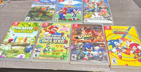 Nintendo Switch 8-Game Bundle Lot (Mario, Sonic, Smash & Pikmin)