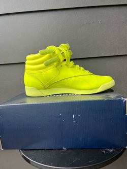 Reebok Freestyle Hi-Top Sneakers Neon Yellow