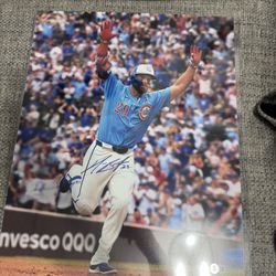 Michael Busch Autographed Chicago Cubs 16x20 Baseball Photo - Beckett