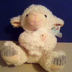 Plush Lamb With Baby