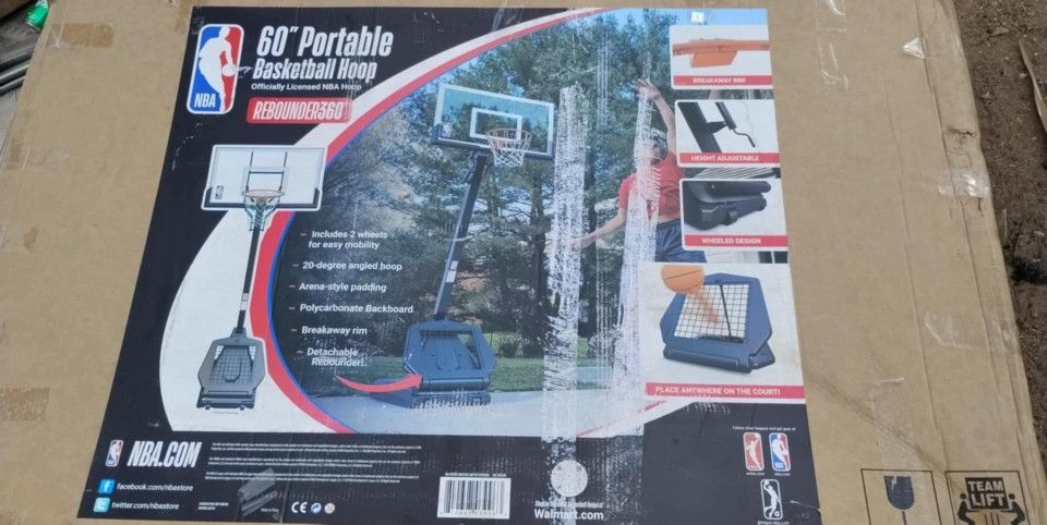 60" NBA Portable Basketball Hoop