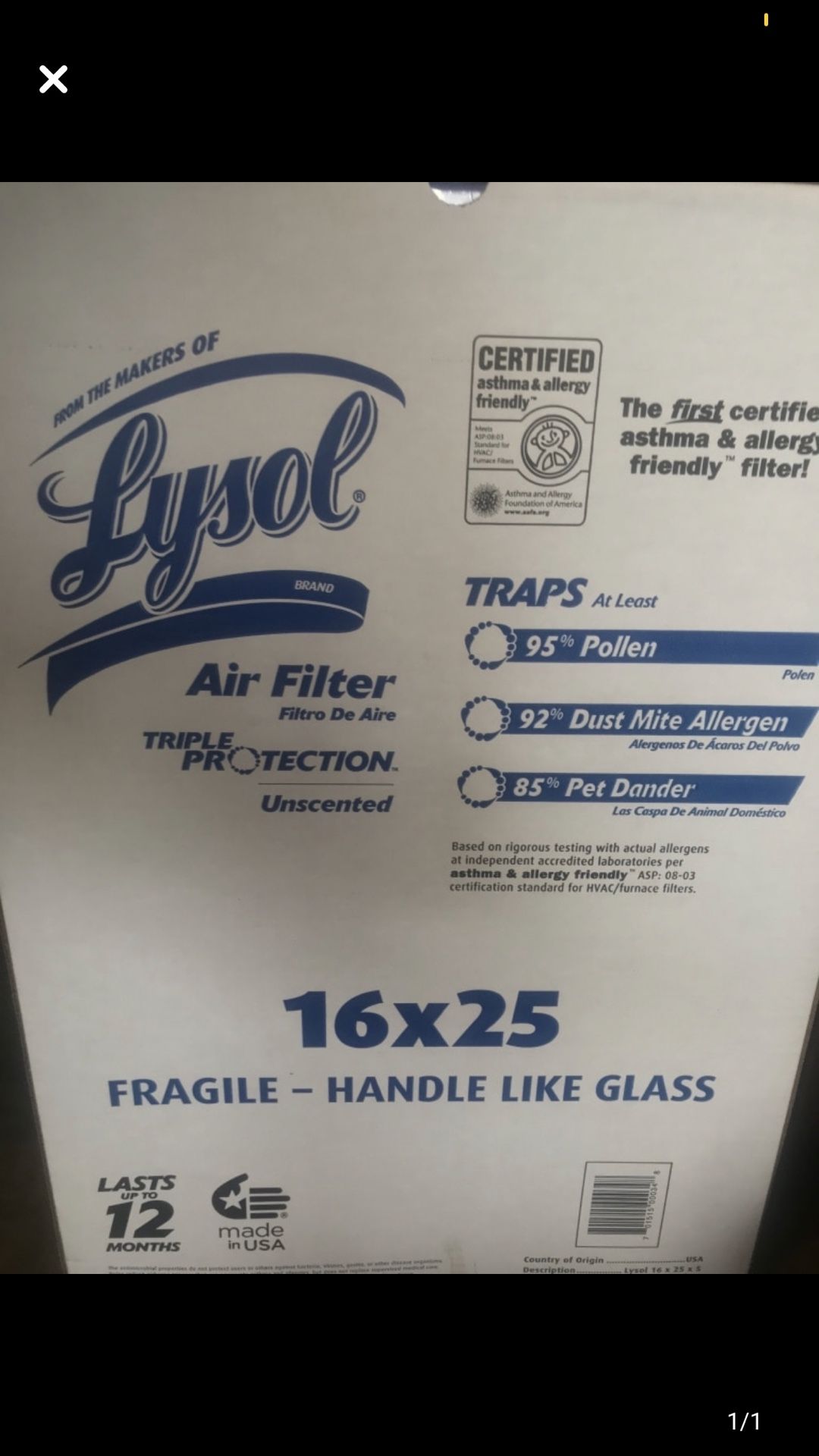 Air Filters - 16x25