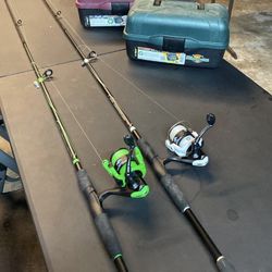 2 Poles 2 Tackle Boxes