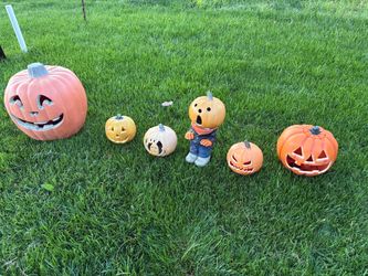 Halloween Jack-O-Lantern Decoration Set of 6