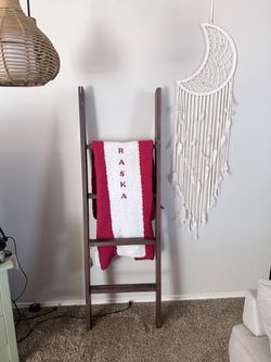 Custom Made Wooden Blanket Holder