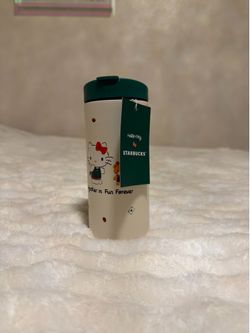 Starbucks Hello Kitty collab metal coffee cup