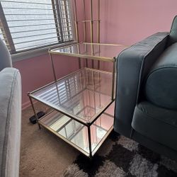 West Elm Glass Terrace Side Table