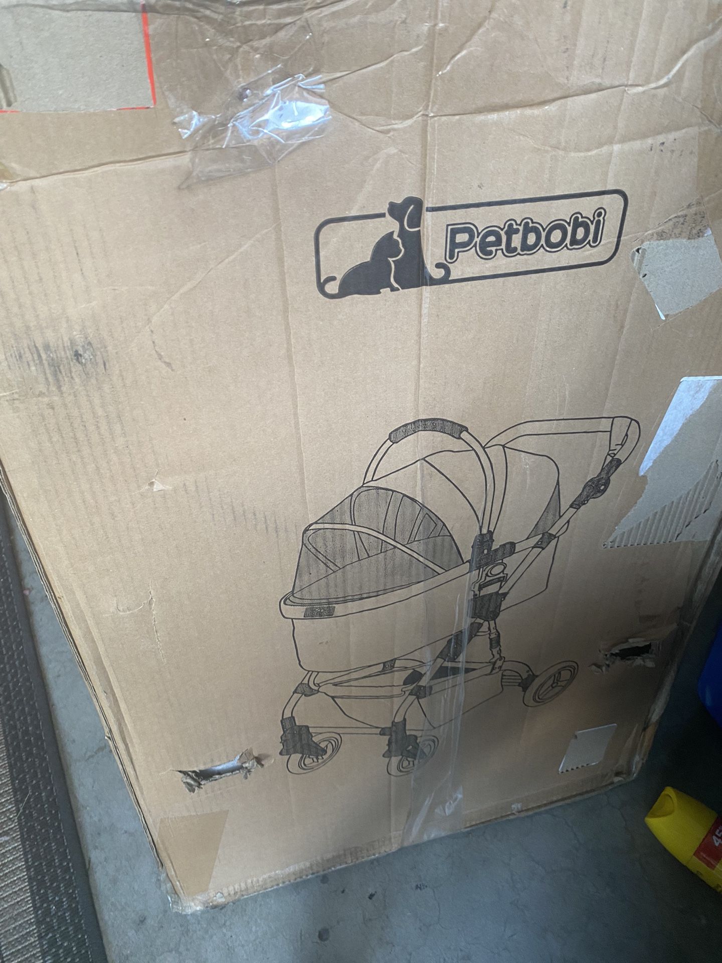 Petbobi 2 Pet Strollers, 3 in 1 Dog Strollers with Detachable Carrier or Car Seat Easy Folding and Sturdy Stainless Steel Frame and Shock-Absorbing Sp