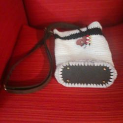 Beautiful Crocheted Hand Made Purse /handbag. Detachable Shoulder Strap Lined