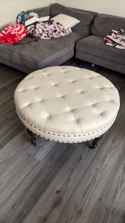 Vintage round Ottoman