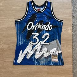 Size Large - Mitchell And Ness Authentic Swingman Jersey Vintage Hyper Hoops NBA Basketball Orlando Magic Shaq Kobe Lebron New Era Sports