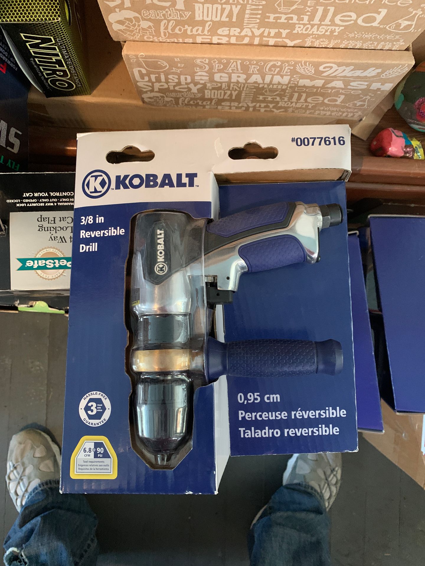 Kobalt Air Reversible Drill Rocker Drill 3/8” Keyless Chuck