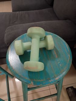 Light Green Neoprene Dumbbells Pair