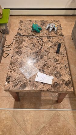 Steve silver faux marble montibello coffee table