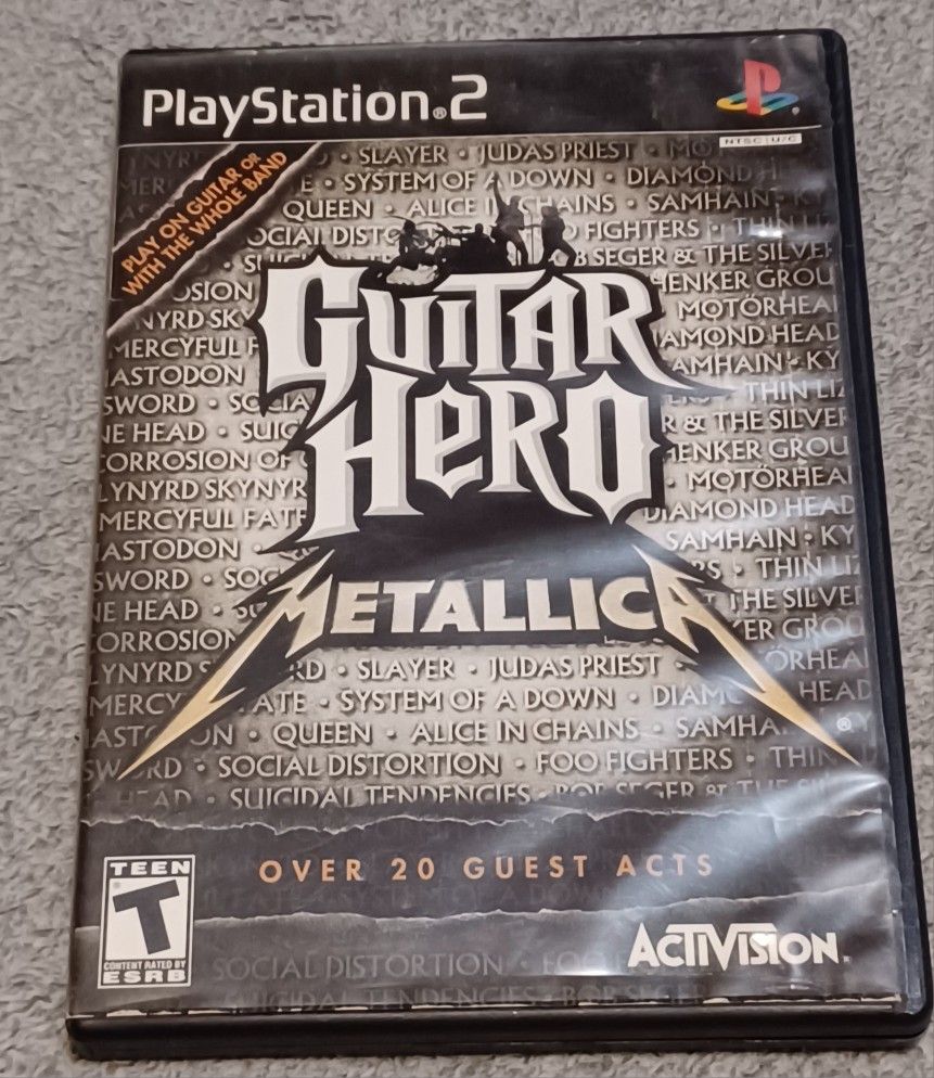 Metallica Guitar Hero Music Rock Roll Playstation 2