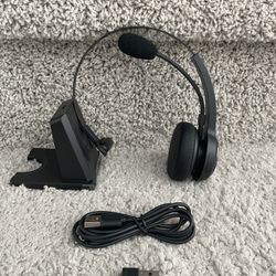 Brand New Wireless Headset with Mic for Work, Wireless Headphones with Mic (AI Noise Cancellation)