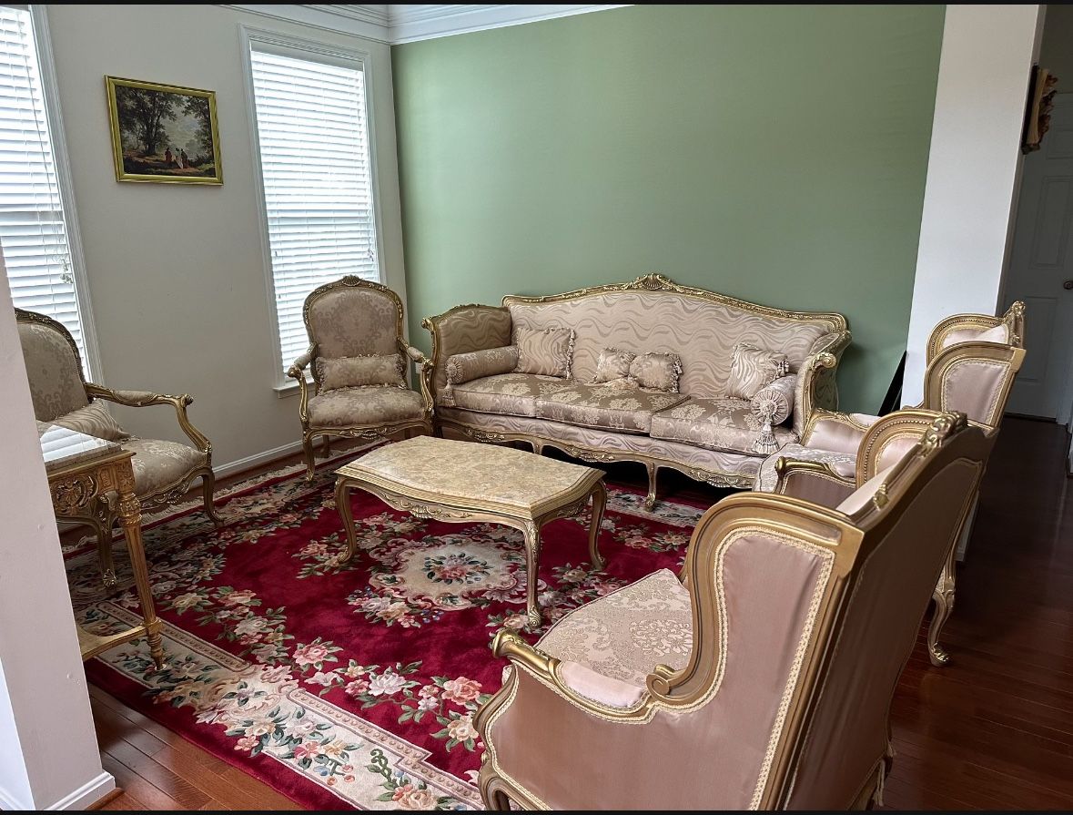 Egyptian gold salon/living room set